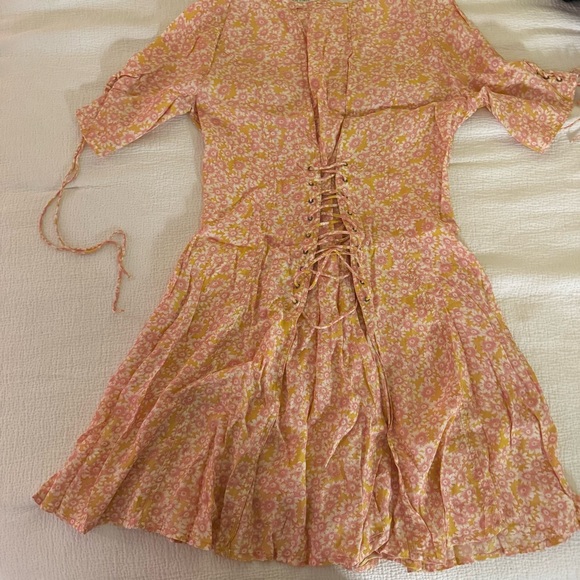 FREE PEOPLE Women's Dress Femme Combo Button Up Scoop-Neck - Picture 2 of 4